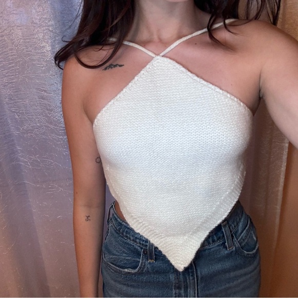 Backless Crochet Halter Top - Picture 2 of 5